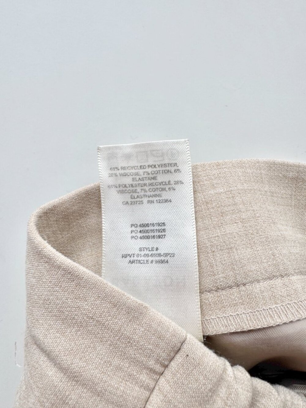 Aritzia BABATON Conan Heather Gold Camel (Re)Essential Trousers Pants, Size 8 - Picture 9 of 13